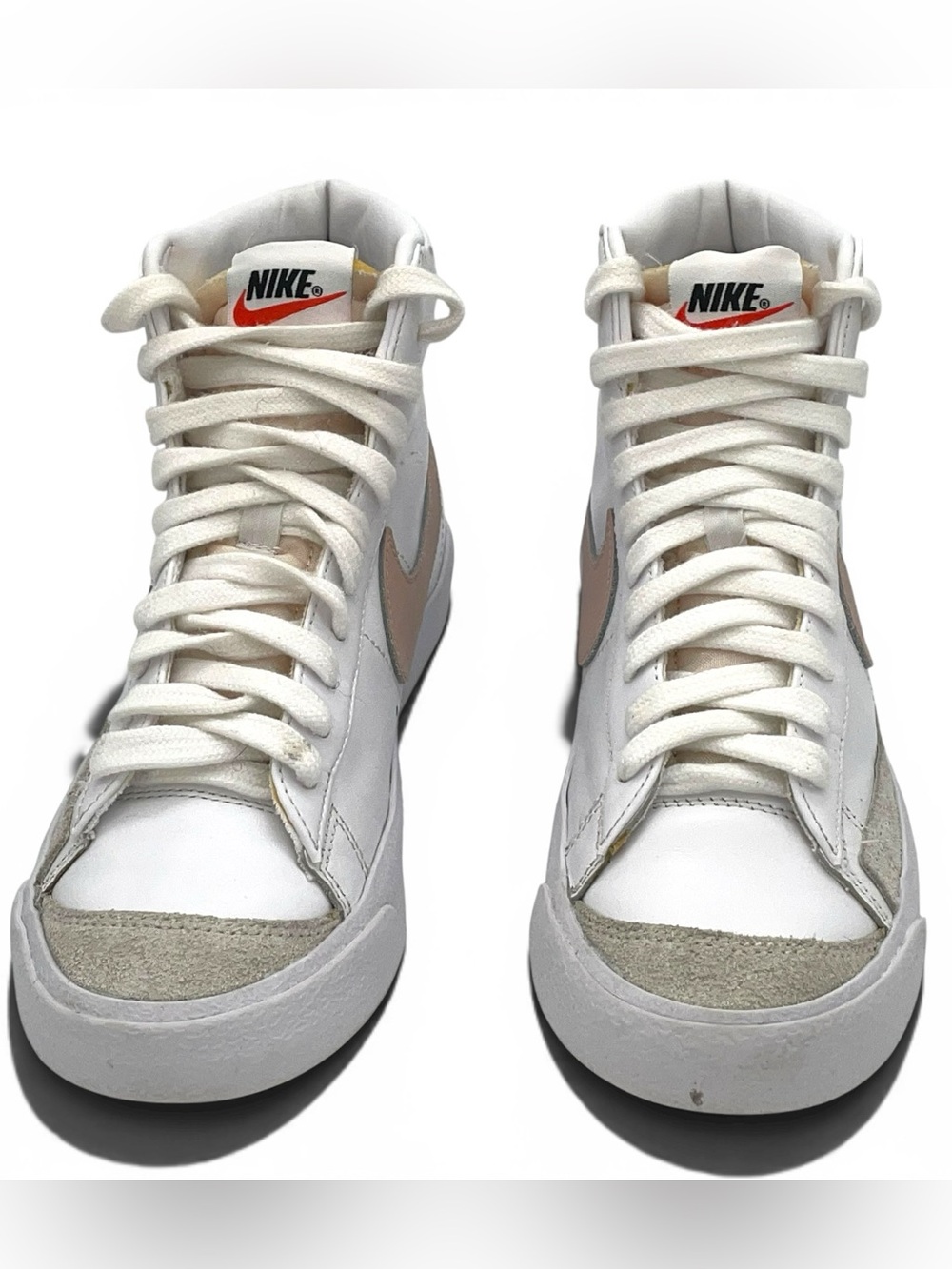 Nike Blazer Mid β77 Vintage Size 8 White Pink Swoosh Casual Sneakers - Picture 4 of 11